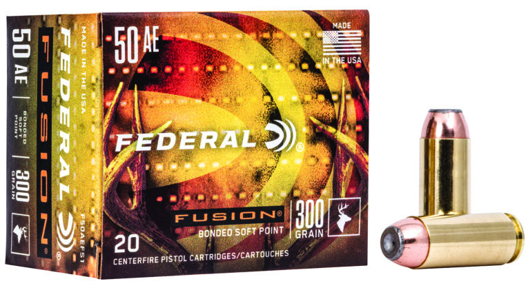 Federal F50AEFS1 Fusion Handgun 50AE 300gr Fusion Soft Point 20 Per Box/10 Case