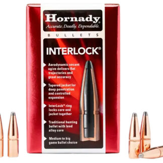 INTERLOCK 30 CALIBER (0.308'') SOFT POINT BULLETS INTERLOCK® 30 CALIBER (0.308'') 150GR SPIRE POINT 100/BOX