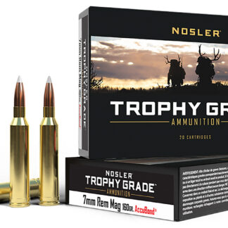 Nosler 47284 Trophy Grade  7mmRemMag 160gr Nosler AccuBond 20 Per Box/10 Case