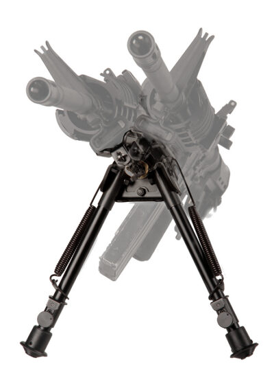 Blackhawk 71BP09BK Sportster Pivot + Traverse Bipod 6″-9″Black Anodized Metal,  Sling Swivel Attached, Rubber Feet