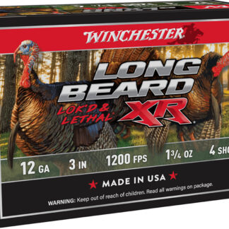Winchester Ammo STLB1234 Long Beard XR Shot-Lok 12Gauge 3" 1 3/4oz 4Shot 10 Per Box/10 Case