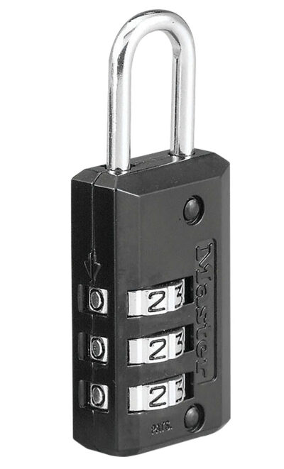 Master Lock 646D Combination Lock  Open With Combination Black Steel