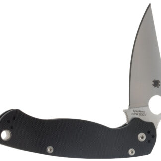 Spyderco C81GP2 Para Military 2  3.42" Folding Drop Point Plain CPM S45VN SS Blade Black G10 Handle Includes Pocket Clip