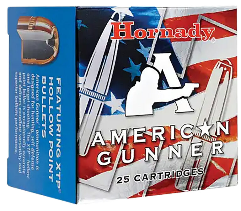 Hornady 90224 American Gunner  9mmLuger+P 124gr Hornady XTP Hollow Point 25 Per Box/10 Case
