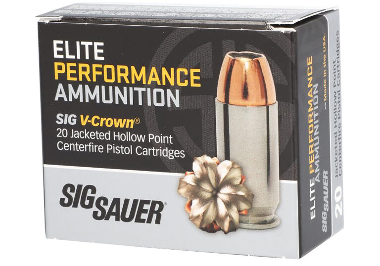 Sig Sauer E40SW220 Elite Performance  40S&W 180gr V-Crown Jacketed Hollow Point 20 Per Box/10 Case