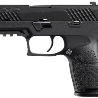 Sig Sauer 320C45BSS P320  Compact 45 ACP 9+1 3.90" Black Carbon Steel Barrel, Black Nitron Serrated Slide, Black Stainless Steel Frame w/Picatinny Rail Black Polymer Grips Right Hand