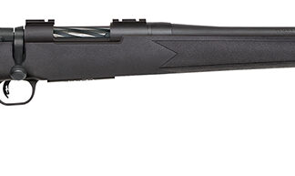 Mossberg 27838 Patriot  Full Size 243 Win 5+1 22" Matte Blued Fluted Barrel, Drilled & Tapped Matte Blued Stainless Steel Receiver, Black Fixed Synthetic Stock, Right Hand
