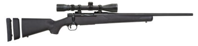 Mossberg 27853 Patriot Super Bantam 7mm-08 Rem Caliber with 5+1 Capacity, 20″ Fluted Barrel, Matte Blued Metal Finish & Black Synthetic Stock Right Hand (Youth) Includes 3-9x40mm Scope