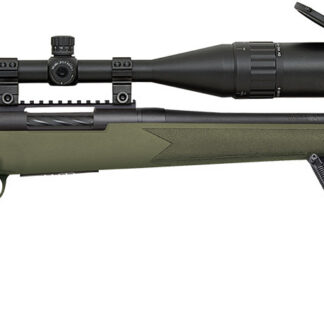 Mossberg 27924 Patriot Night Train 308 Win Caliber with 5+1 Capacity, 22" Threaded/Fluted Barrel, Matte Blued Metal Finish & OD Green Synthetic Stock Right Hand (Full Size) Includes 6-24x50mm Scope