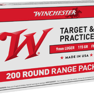 Winchester Ammo USA9W USA 9mmLuger 115gr Full Metal Jacket 200 Per Box/5 Case