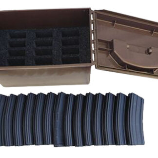 MTM Case-Gard TMC15 Tactical Mag Can  Flat Dark Earth Polymer 5.56x45mm NATO Fits AR-Platform