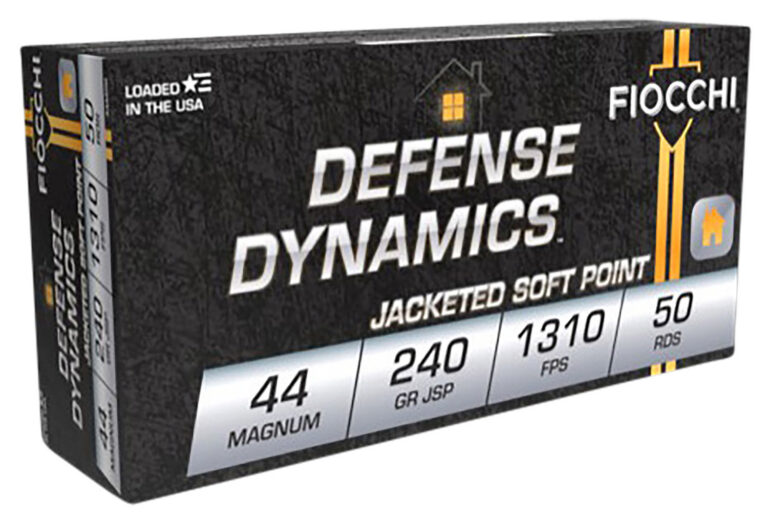 Fiocchi 44A500 Defense Dynamics  44RemMag 240gr Jacketed Soft Point 50 Per Box/10 Case