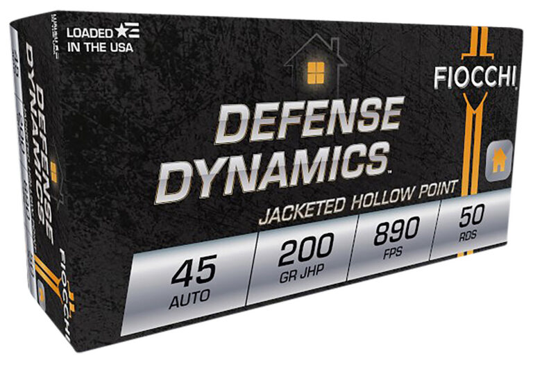 Fiocchi Defense Dynamics Centerfire Handgun Ammo 45 ACP 200 gr. JHP 50 rd.