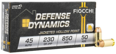 Fiocchi Defense Dynamics Centerfire Handgun Ammo 45 ACP 230 gr. JHP 50 rd.