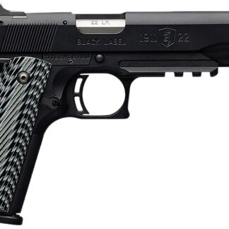 Browning 051820490 1911-22 Black Label SR Full Size 22 LR 10+1, 4.88" Stainless Steel Threaded Barrel, Matte Black Serrated Slide & Polymer Frame w/Beavertail & Picatinny Rail