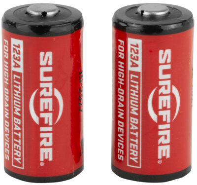 SureFire SF2CB 123A Batteries  Red/Black 3.0 Volts 1,500 mAh (2) Single Pack