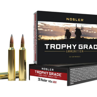 Nosler 60122 Trophy Grade Long-Range 26Nosler 142gr Nosler Spitzer AccuBond Long Range 20 Per Box/10 Case