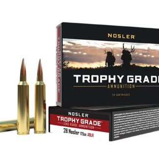 Nosler 60155 Trophy Grade Long-Range 28Nosler 175gr Nosler Spitzer AccuBond Long Range 20 Per Box/10 Case