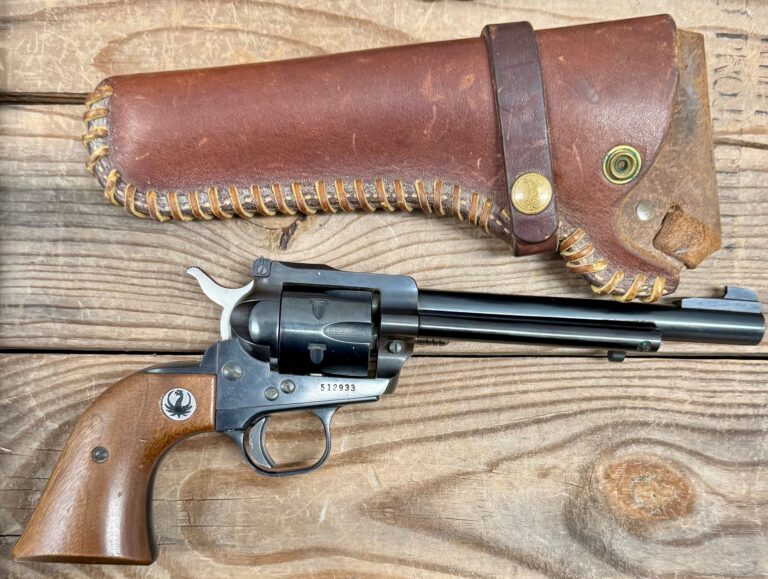 Ruger Single Six, 6" Barrel, 22 LR, Leather Holster