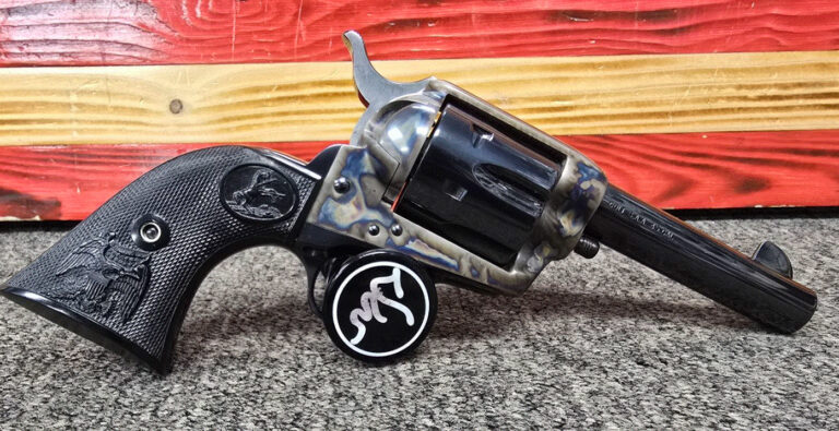 Colt Single Action Army Store Keeper's Model 45 Colt Single Action Revolver 4" 6 Shot Case Hardened 3rd Gen With Original Box, Lock And Paperwork