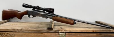 Remington Arms Model 760, Gamemaster, Pump Action, Magazine Fed, 300 Savage, Leupold Scope, Black, 22″ Barrel, After Market Montecarlo Style Cheek Weld