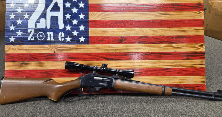 Marlin Mod. .336, 30-30 lever acction, gold trigger, 20" Barrel, Leupold Scope mount, Bushnell 4X magnification scope w/ elavation adjustment, extended thumb lever on hammer, JM Stamped manuf. 1978, micro groove barrel, adjustable rear iron sight