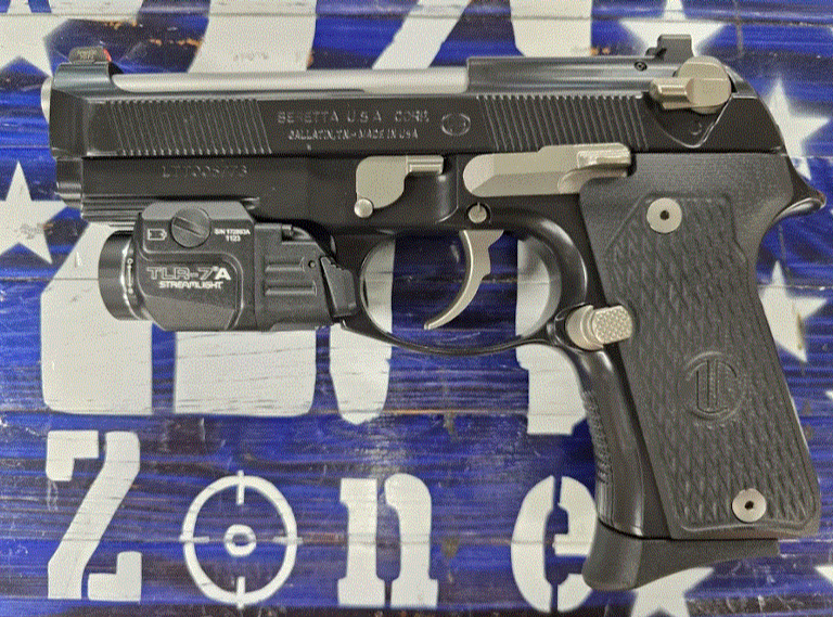 Beretta 92G Elite LTT Compact 9mm Semi Auto Pistol, Black 4.25", Beretta Ammo Can Box, Six Magazines Blocked to 10 Rounds, TLR-7A, NP3 Coating, LTT Trigger Job, Trijicon Bright and Tough Night Sights