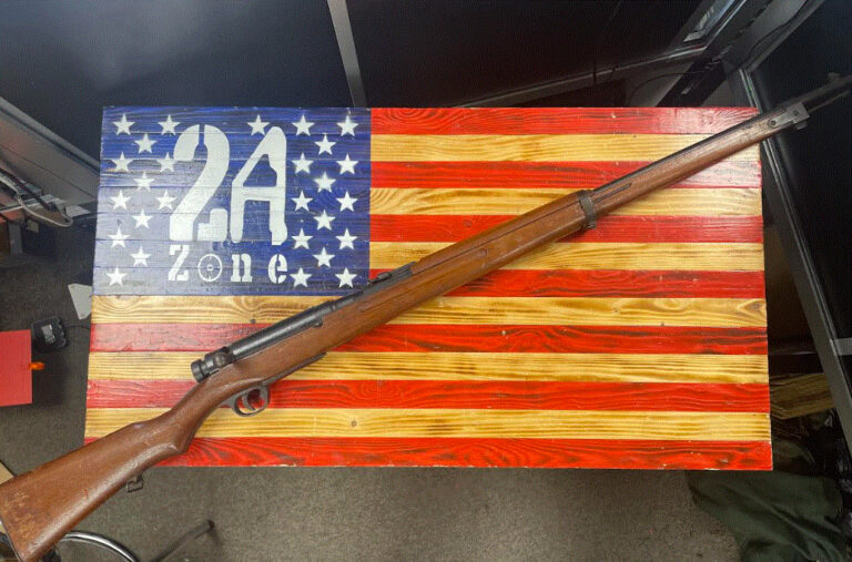 Arisaka, blued receiver, 7mm, 30.75" barrel, wooden stock, late war iron sight, bolt action, bayonet lug, Late war Japanese