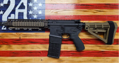 Franklin Armory Salus, Semi Auto Pistol, 5.56, Charlie 10.3″, Black. Includes: Clone MK18 Upper, Compmag, FDE SB Tactical Brace, & Franklin Armory CA11 Upper.