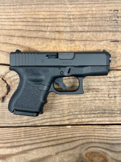 Glock 26, 9mm, 3.43″ Barrel, OEM Case, 2 Magazine, Subcompact