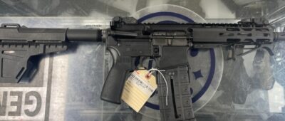 Radical Firearm, RF-16, Semi Auto, AR Pistol, 5.56/223, 8″, Black,  Shockwave Pistol Blade Brace, UTG Hand Stop