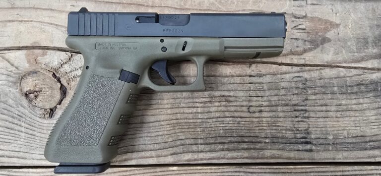 Glock 17, OD Green, 9MM, 4.49" BBL, OEM Box, 5 Magazines, OEM Manual
