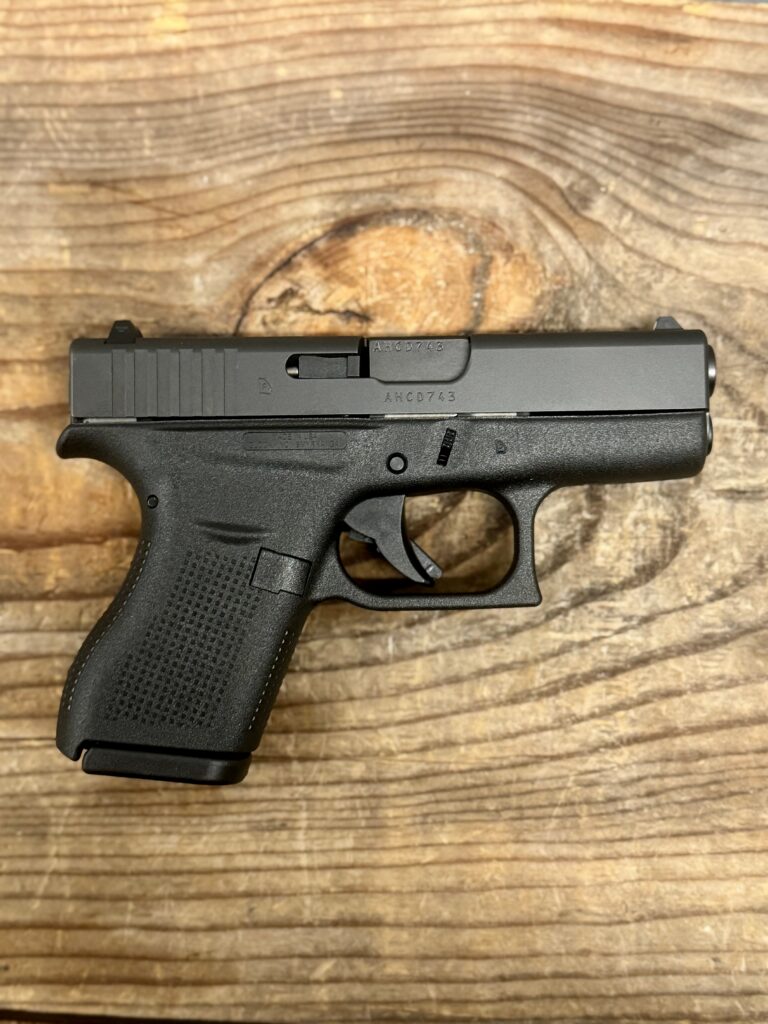 Glock 42, .380 ACP, 3.25" Barrel, Black, Gen 5, Semi Auto, 1 Magazine