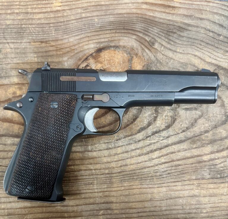 Star Model Super, 9mm Largo, 5" Barrel, Steel‑Frame, Single‑Action, 1 Magazine, Classic Spanish Service Pistol