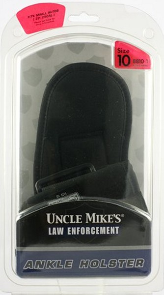 Uncle Mikes 8810 Ankle  Small Autos .22-.25 Cal Cordura Nylon Black